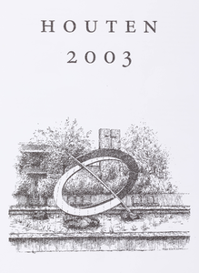  Omslag kalender 'Houten 2003' met binnenin afbeeldingen van plaatsen en boerderijen binnen de gemeente Houten