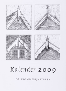  Omslag 'Kalender Krommerijnstreek 2009' met binnenin afbeeldingen van plaatsen en boerderijen