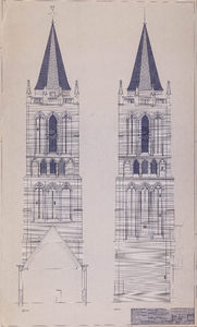  Voorlopig restauratieplan van de oost- en zuidgevel van de gemeentetoren van de NH-kerk aan de Lobbendijk 1 te Houten ...