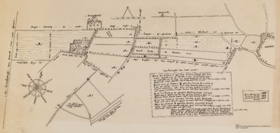  Eigenhandige copie van een kaart (RHC Rijnstreek en Lopikerwaard, Waterschap De Lee- en Rietsloot, 18a) van landerijen ...
