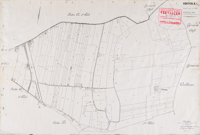  Kadastrale gemeente Houten, sectie A, 2de blad (veldplan) (reproductie)