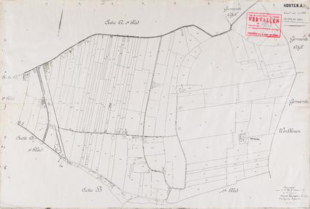  Kadastrale gemeente Houten, sectie A, 2de blad (veldplan) (reproductie)