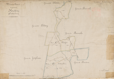  Kadastrale gemeente Houten, verzamelplan secties D en E (voor 1858 kadastrale gemeente Oudwulven) (veldplan)