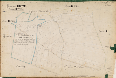  Kadastrale gemeente Houten, sectie D, 3de blad (van no. 88 t/m 189)