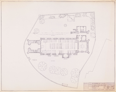  Plattegrond (gewijzigde toestand) NH Kerk en omliggend terrein aan de Lobbendijk te Houten (no. 8)