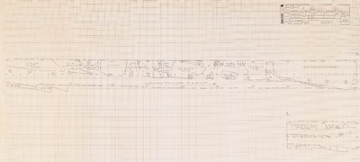  Werktekening van het vlak van een proefsleuf van een archeologische opgraving in Loerik (meldingsgebied 11) te Houten ...