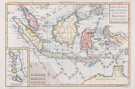  Carte des Isles de la Sonde et des Moluques (ingekleurd)