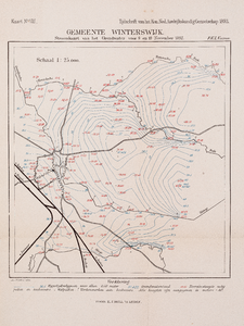  Stroomkaart van het grondwater voor 9 en 10 november 1892 in de gemeente Winterswijk