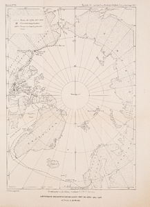  Kaart met de route van de noordwest doorvaart van Amundsen met de Gjöa in 1903-1906