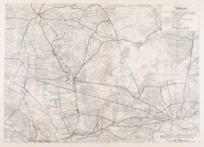  Wegenkaart van het gebied tussen Renswoude en Arnhem met de locatie van de wegen waarvoor Gedeputeerde Staten van ...