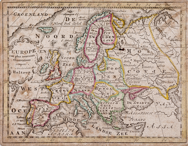  Kaart van Europa (ingekleurd)