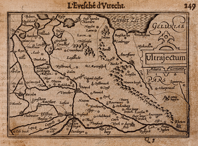  Kaart getiteld 'Ultrajectum. L'Evesché d'Utrecht'