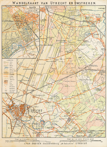  Wandelkaart van Utrecht en Omstreken 1:25.000. Met als inzet een kaartje van Baarn en Omstreken