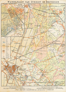  Wandelkaart van Utrecht en Omstreken 1:25.000. Met als inzet een kaartje van Baarn en Omstreken