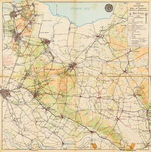  Kaart van de rijwielpaden van Gooi- en Eemland, Utrecht en omstreken en Westelijke Veluwe