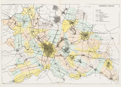  [Gemeenten- en wegenkaart van de] Provincie Utrecht