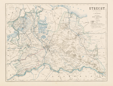  [Kaart van de provincie] Utrecht. Veertiende druk