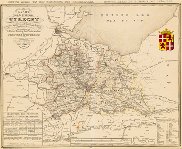  Kaart van de Provincie Utrecht verdeeld in Arrondissementen en regterlijke Kantons / Province d'Utrecht, devisée en ...