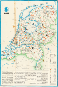  Toeristenkaart van Nederland. Beschikbaar gesteld door de fabrikanten van KING-PEPERMUNT