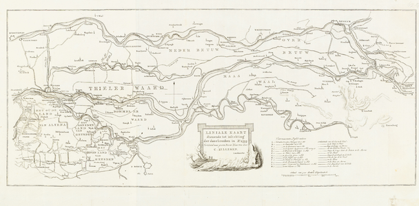  Liniale kaart dienende tot inlichting der doorbraaken in anno 1799