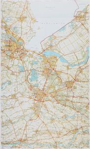  Toeristenkaart met o.a. fiets- en bromfietspaden 1:100.000. Blad 6 (Utrecht, het Gooi en Amsterdam)