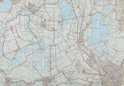  [Topografische kaart provincie Utrecht met fietsroutes] blad NW