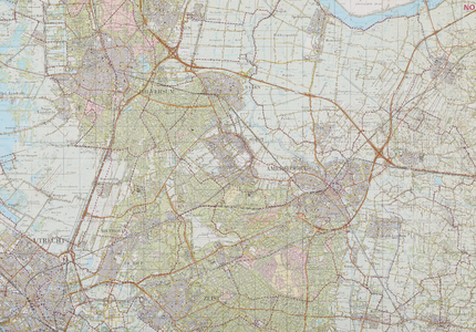  [Topografische kaart provincie Utrecht met fietsroutes] blad NO