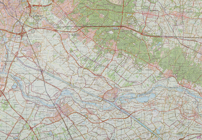  [Topografische kaart provincie Utrecht met fietsroutes] blad ZO