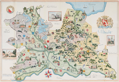  Hollande. Carte de la Province d'Utrecht