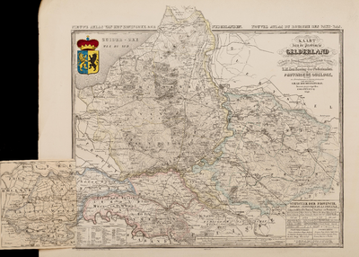  Kaart van de Provincie Gelderland verdeeld in Arrondissementen en regterlijke Kantons / Province de Gueldre, divisée ...