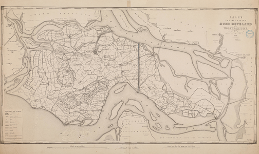  Kaart van het eiland Zuid Beveland met Wolphaarsdijk