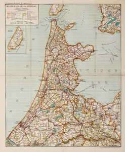  Ten Brink's Reiskaart III (vierde herziene druk). Noord-Holland en Utrecht.