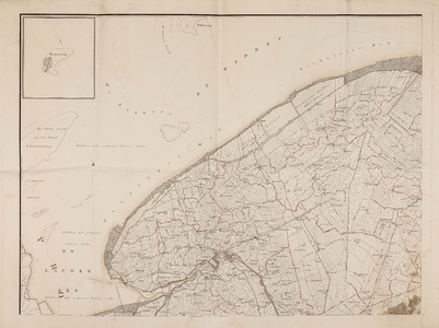  Kaart van de provincie Groningen, met een gedeelte van Drenthe & Vriesland [linkerbovenblad]