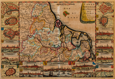  Carte Generale des 17 Provinces des Pays Bas avec leurs capitales