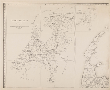  Afstands-wijzer van het Koninkrijk der Nederlanden 1:200.000 [herdruk uitgave 1862]. 1. Verzamelingsblad