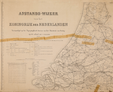  Afstands-wijzer van het Koninkrijk der Nederlanden 1:200.000 [herdruk uitgave 1862]. 3.