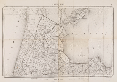  Topographische en Militaire Kaart van het Koningrijk der Nederlanden 1:50.000. Blad 14 (Medemblik)