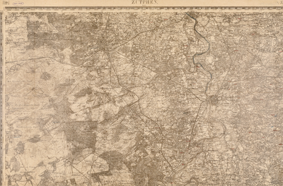  Topographische en Militaire Kaart van het Koningrijk der Nederlanden 1:50.000. Blad 33 (Zutphen) [latere uitgave]