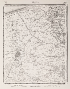  Topographische en Militaire Kaart van het Koningrijk der Nederlanden 1:50.000. Blad 53 (Sluis)