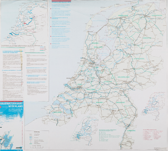  Vaarwaterkaart van Nederland met allerlei waardevolle watersportinformatie [verzamelblad]