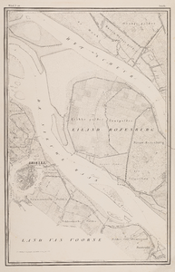  Kaart van de rivieren de Boven Rijn, de Waal, de Merwede, de Oude en een gedeelte van de Nieuwe Maas, van Lobith tot ...