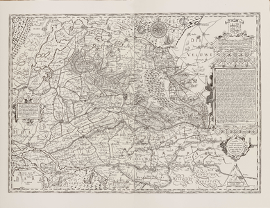 De kaart van de provincie Utrecht door Cornelius Antonisz. Hornhovius (1599). Tweede uitgave door Clement de Jonghe ...