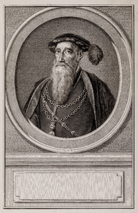  Portret van een onbekende man met baard en een hoed met een veer (is portret van Reinoud III van Brederode, heer van ...
