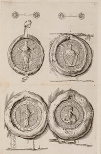  Munten en zegels van Utrechtse bisschoppen voor circa 1525: plaat II van XI