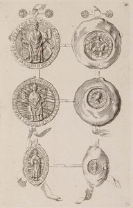  Munten en zegels van Utrechtse bisschoppen voor circa 1525: plaat IV van XI