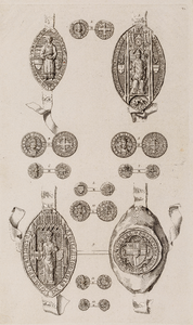  Munten en zegels van Utrechtse bisschoppen voor circa 1525: plaat VI van XI