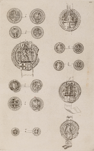  Munten en zegels van Utrechtse bisschoppen voor circa 1525: plaat VIII van XI