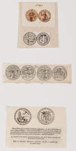  Compilatie van 4 afbeeldingen van Utrechtse penningen uit de periode 1613-1672