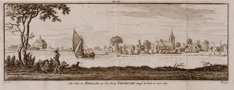  Gezicht over de Lek over het Huis te Herlaar en het dorp Tienhoven (483-484)