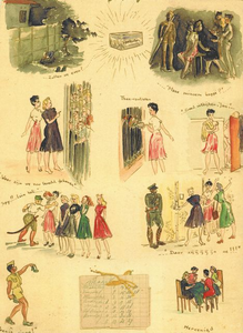 Colored painting given as a birthday present on 15 February 1944.&lt;br/&gt;NIOD; courtesy of mrs. E. Collard